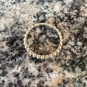 10K Stackable Beaded Band